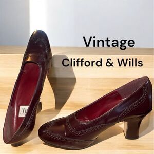Clifford & Wills Women's Burgundy Flats